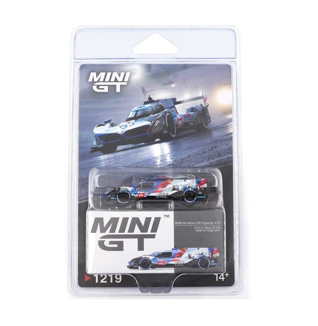[PRE-ORDER] Mini GT - BMW M Hybrid V8 Hypercar #15 BMW M TEAM WRT 2025 Le Mans 24 Hrs - Scala 1/64 MGT01219-BL Blister Packaging