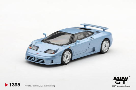 [PRE-ORDER] Mini GT - Bugatti EB110 GT Azzuro Metallizato Mondial De L'Automobile 1992 - Scala 1/64 MGT01395-L