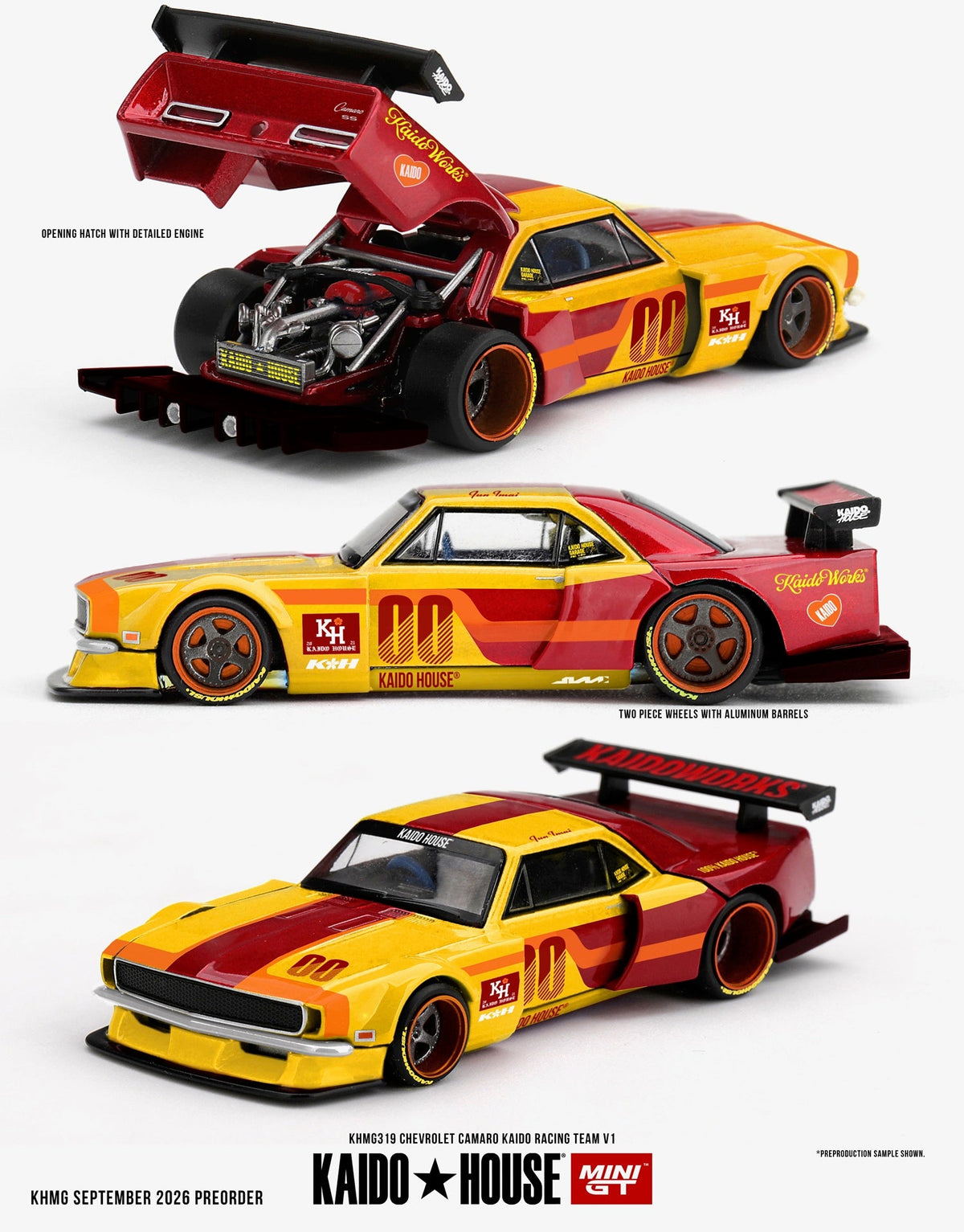 [PRÉCOMMANDE] Mini GT - Chevrolet Camaro Kaido Racing Team V1 1979 - Kaido House - Échelle 1/64 KHMG319