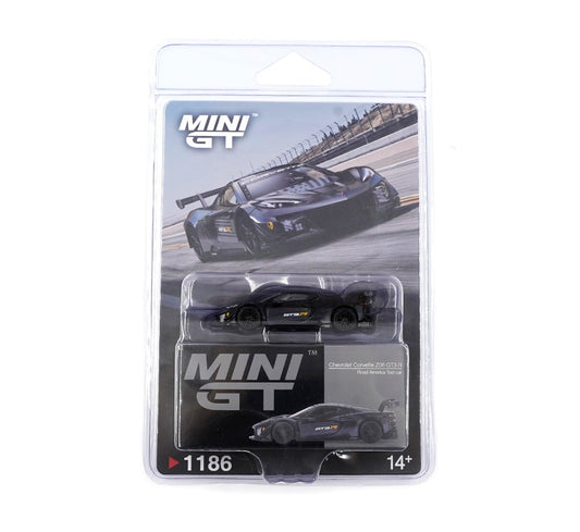 Mini GT - Chevrolet Corvette Z06 GT3.R Road America Test Car- Scala 1/64 MGT01186-BL Blister Packaging