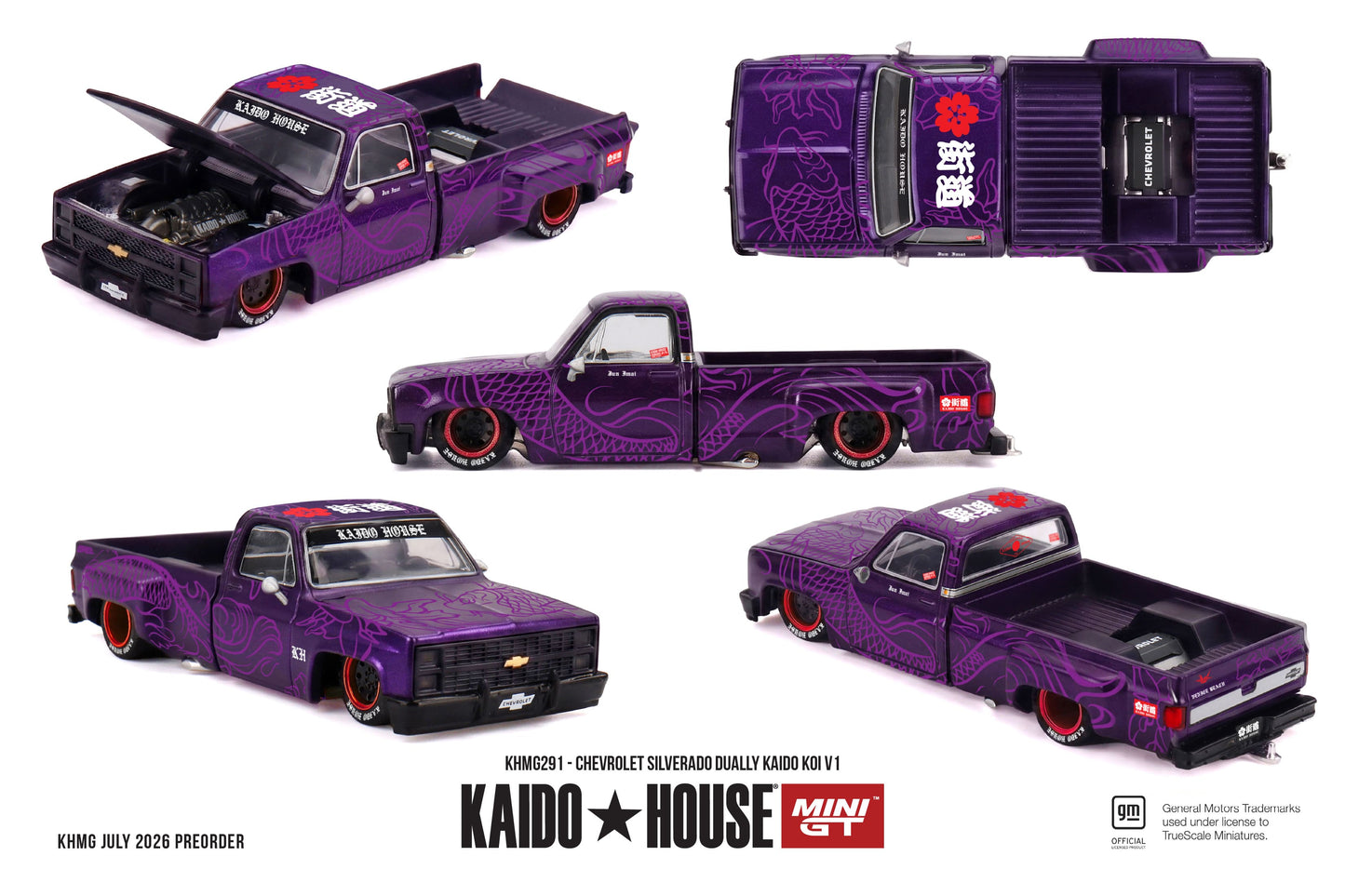 Mini GT - Chevrolet Silverado Dually KAIDO Koi V1 1980 - Kaido House - 1/64 Scale KHMG291