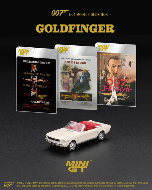 [PRE-ORDER] Mini GT - Ford Mustang convertible 1964 “Goldfinger” 1964 - Scala 1/64 MGT00928-007J Japanese Blister