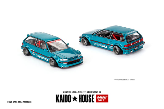 Mini GT - Honda Civic (EF) Kaido Works V1 - KAIDO HOUSE - Scala 1/64 KHMG126