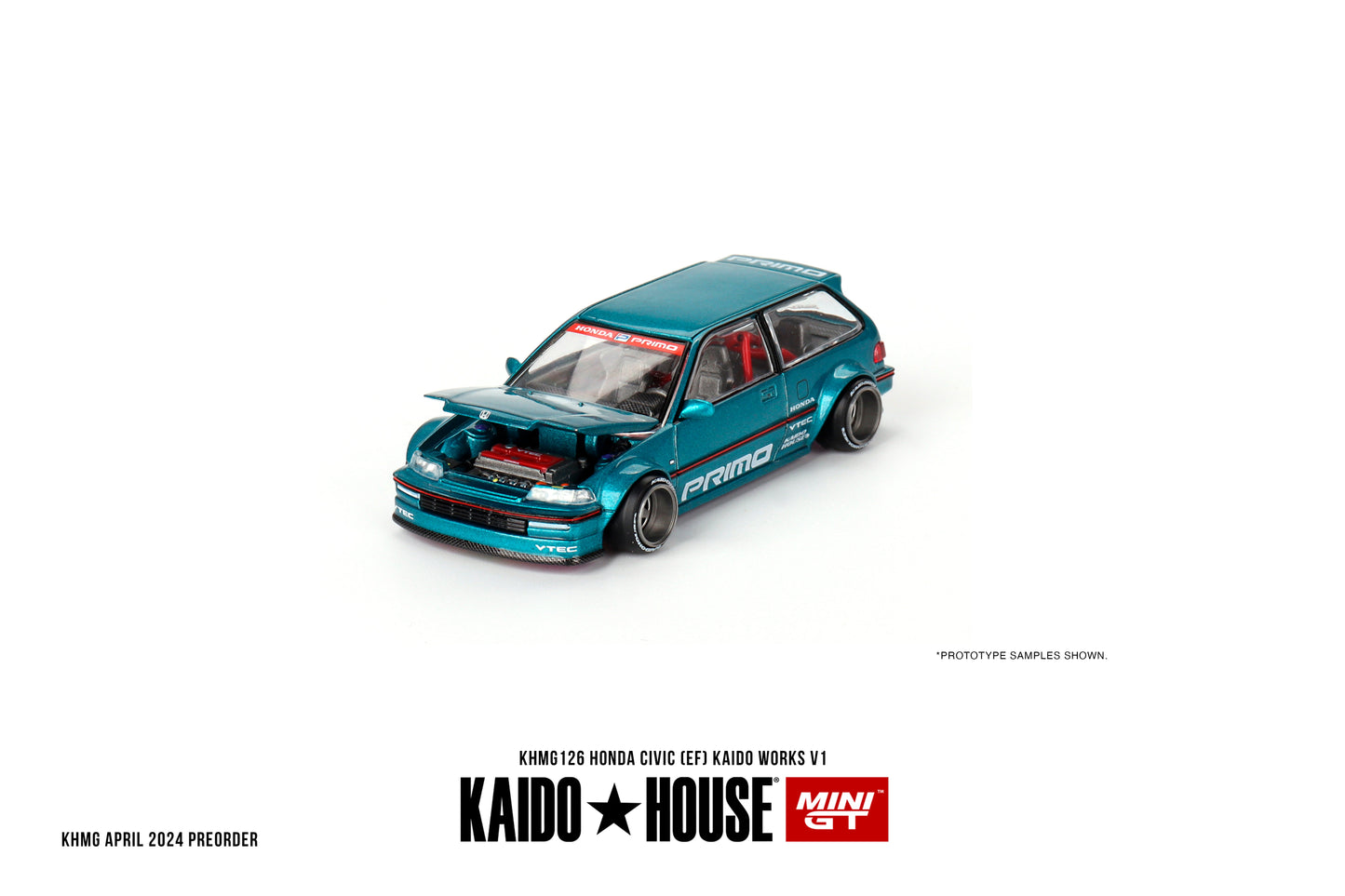 Mini GT - Honda Civic (EF) Kaido Works V1 - KAIDO HOUSE - Scala 1/64 KHMG126