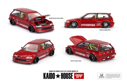 Mini GT - Honda Civic (EF) Kaido Works V2 - KAIDO HOUSE - Scala 1/64 KHMG156