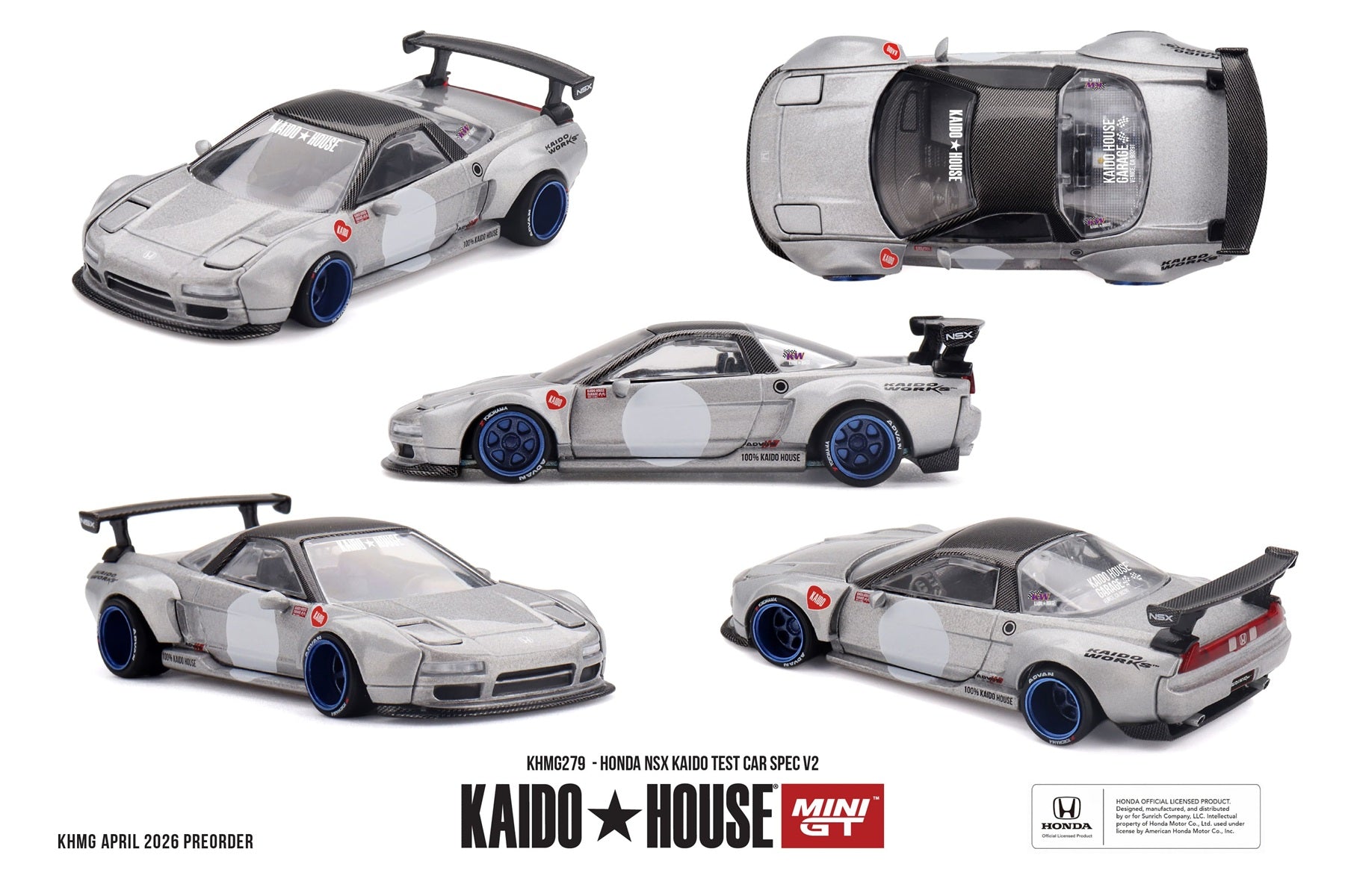 PRE-ORDER] Mini GT - Honda NSX Test Car Spec V2 1990 - Kaido House