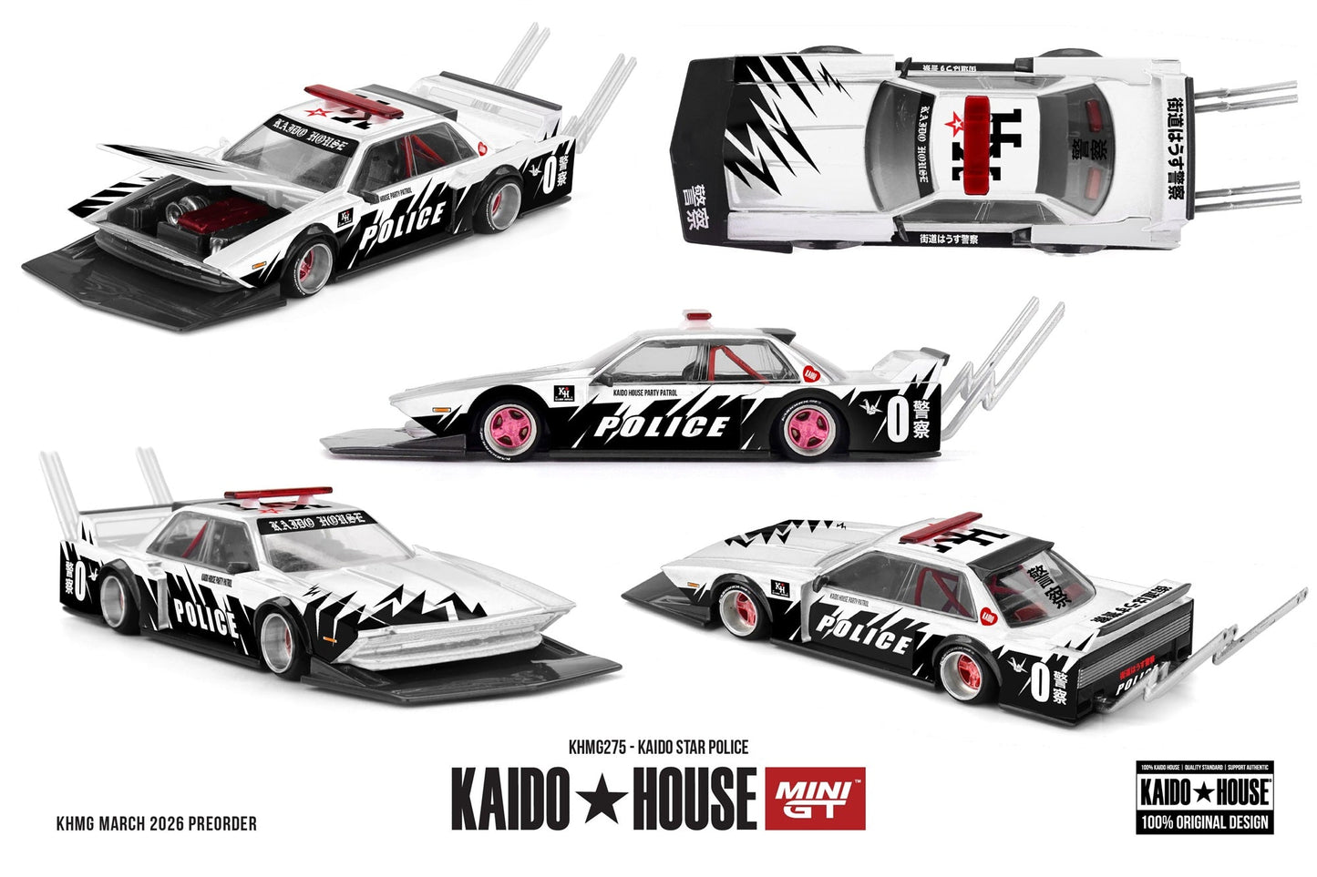 [PRÉCOMMANDE] - Mini GT - Kaido Sport Police 1985 - Kaido House - Échelle 1/64 KHMG275