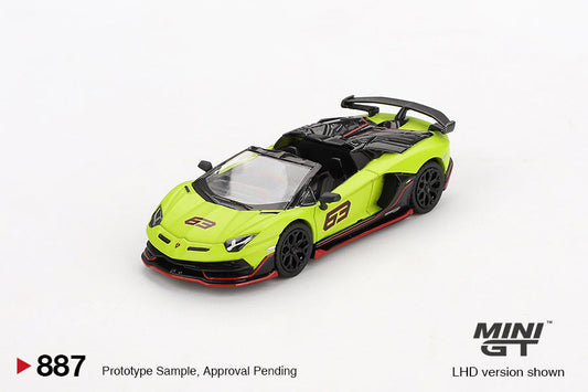 Mini GT - Lamborghini Aventador SVJ 63 Roadster Verde Shock - Scala 1-64 MGT00887-R