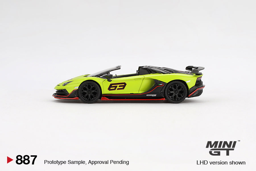 Mini GT - Lamborghini Aventador SVJ 63 Roadster Verde Shock - Scale 1-64 MGT00887-R