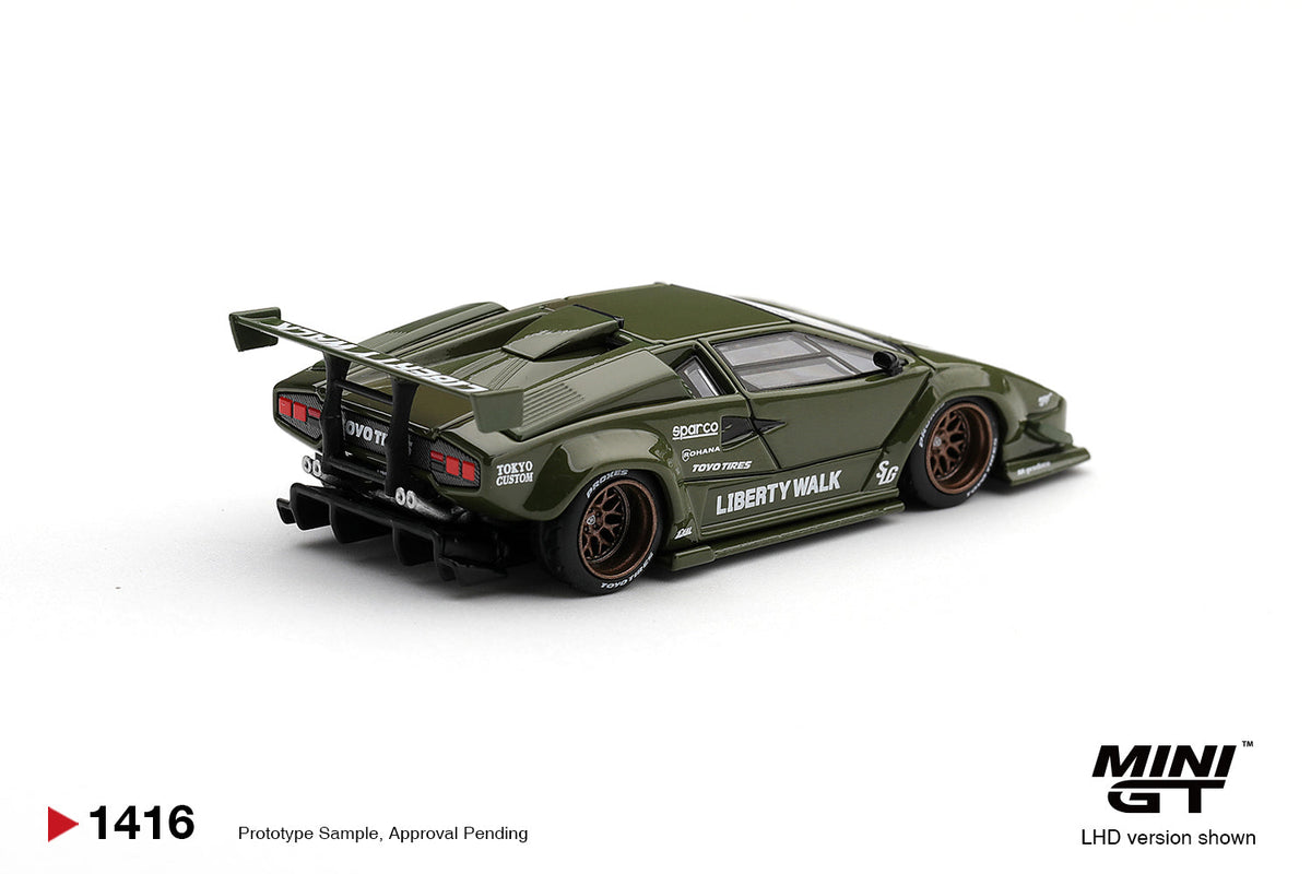[PRE-ORDER] Mini GT - Lamborghini Countach LB-WORKS Army Green 2025 - 1/64 Scale MGT01416-L