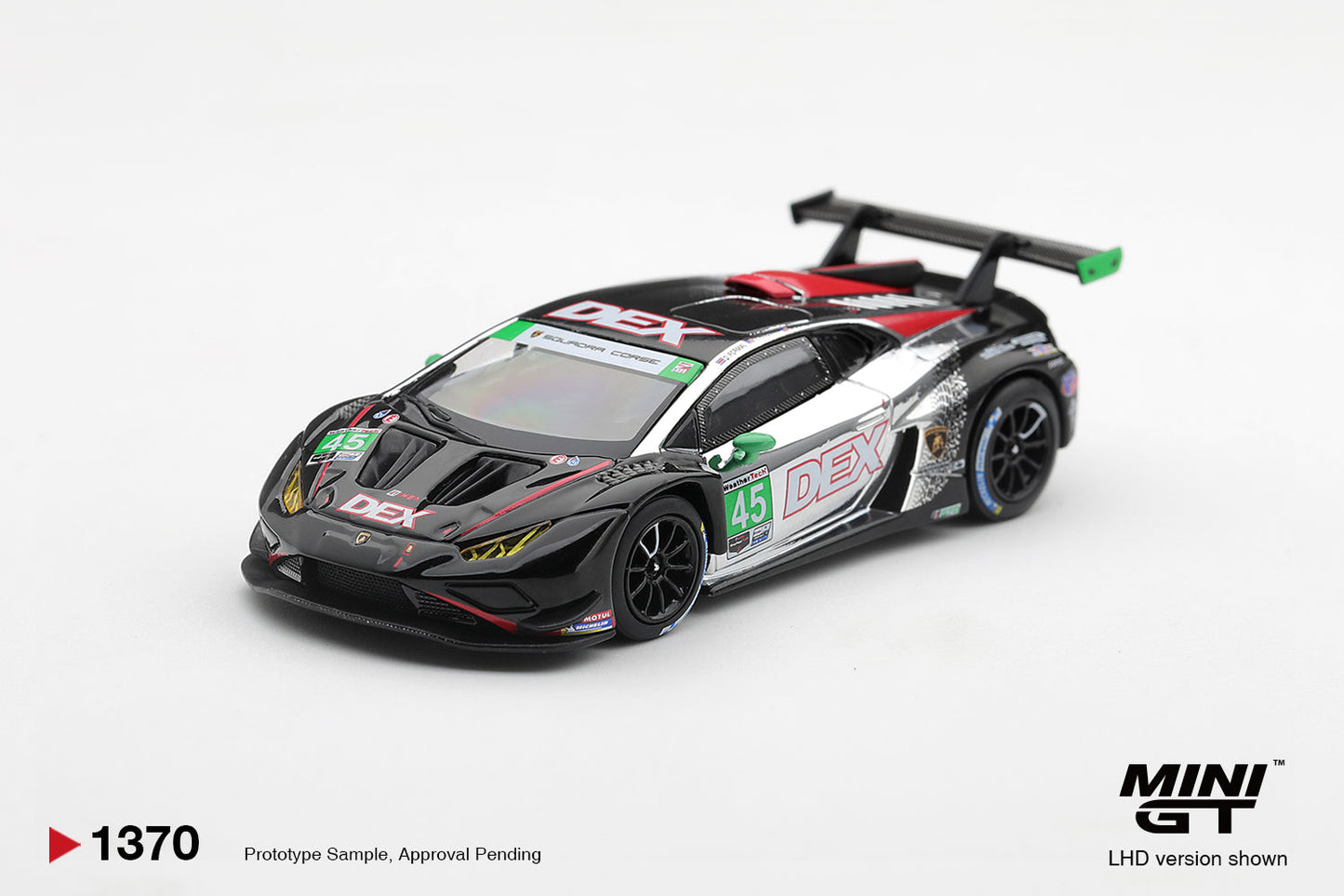 [PRE-ORDER] Mini GT - Lamborghini Huracan GT3 EVO2 #45 DEX Racing 2025 IMSA Chevrolet Grand Prix - 1/64 Scale MGT01370-L