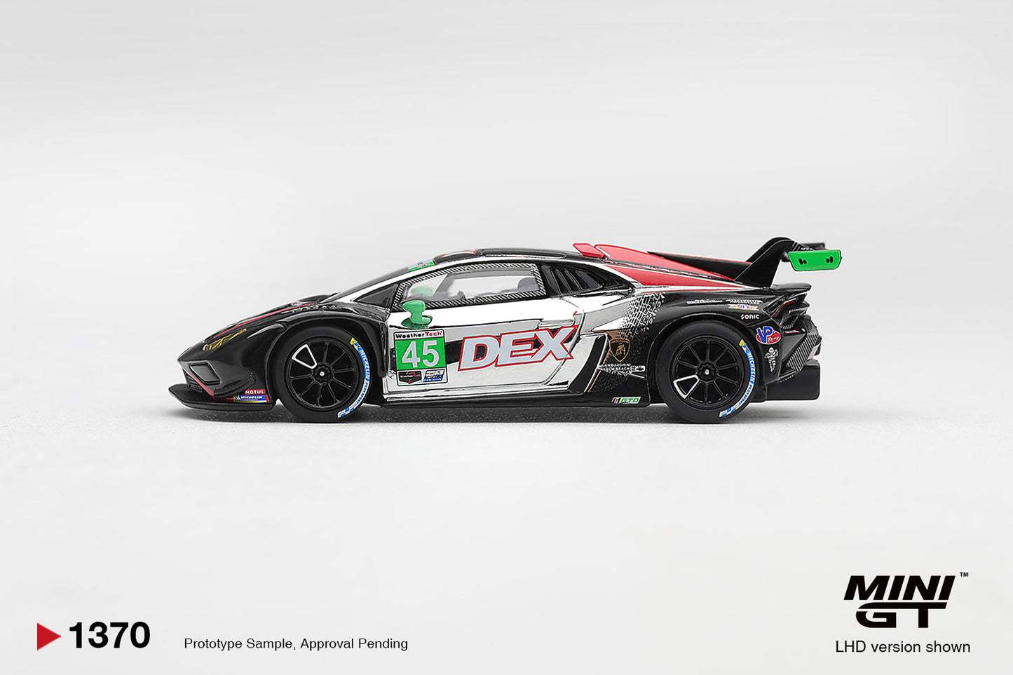 [PRE-ORDER] Mini GT - Lamborghini Huracan GT3 EVO2 #45 DEX Racing 2025 IMSA Chevrolet Grand Prix - 1/64 Scale MGT01370-L