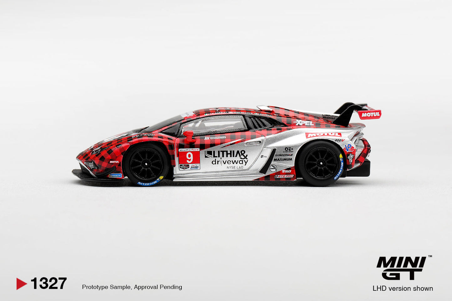 [PRE-ORDER] Mini GT - Lamborghini Huracan GT3 EVO2 #9 Pfaff Motorsports 2025 IMSA WeatherTech GTD Pro - Scala 1/64 MGT01327-L