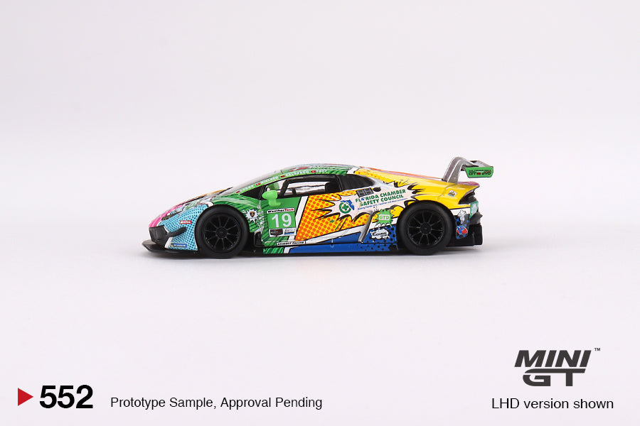 Mini GT - Lamborghini Huracán GT3 EVO #19 GEAR Racing 2020 IMSA Daytona 24 Hrs - 1/64 Scale MGT00552-L