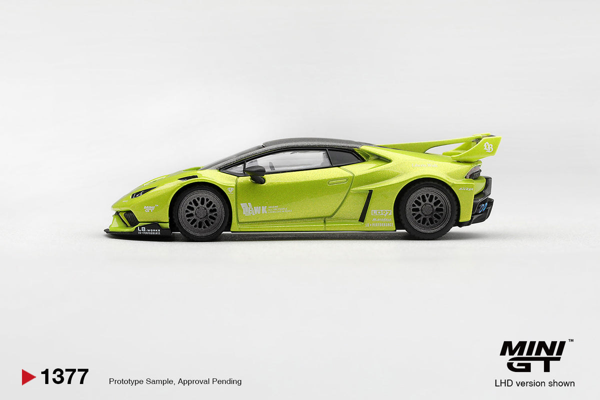 [PRE-ORDER] Mini GT - Lamborghini Huracan LB★WORKS Lime Metallic 2023 - 1/64 Scale MGT01377-L