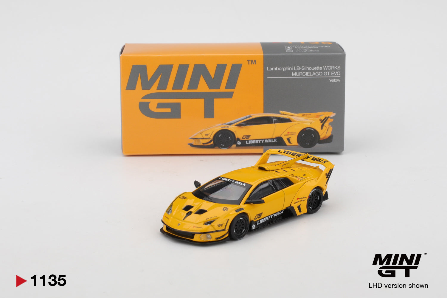 Mini GT - Lamborghini Murcielago LB-Silhouette WORKS GT Evo Yellow