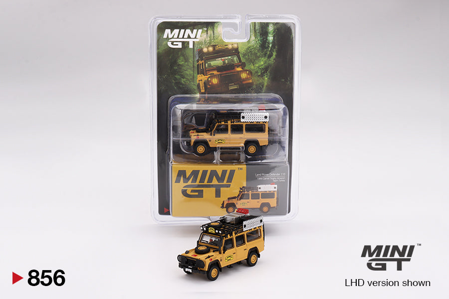 [Turkey Exclusive] Mini GT - Land Rover Defender 110 1989 Camel Trophy Amazon Team Turkey Blister Packaging - Scala 1/64 MGT00856-BL