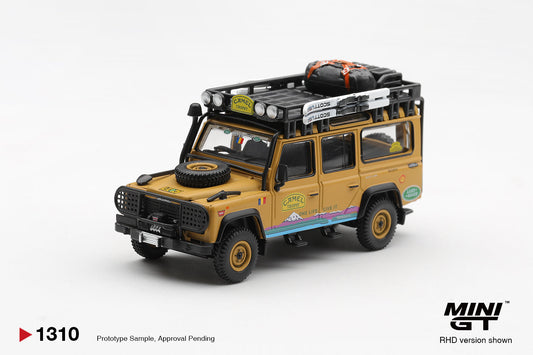 Mini GT - Land Rover Defender 110 Camel Trophy Tierra del Fuego CT10 Team Romania 1998 – 1/64 Scale MGT01310-R