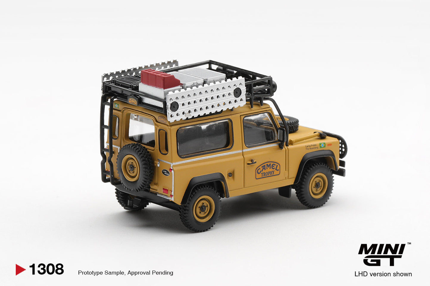 [PRE-ORDER] Mini GT - Land Rover Defender 90 Camel Trophy Borneo Team Brazil 1985 – 1/64 Scale MGT01308-L