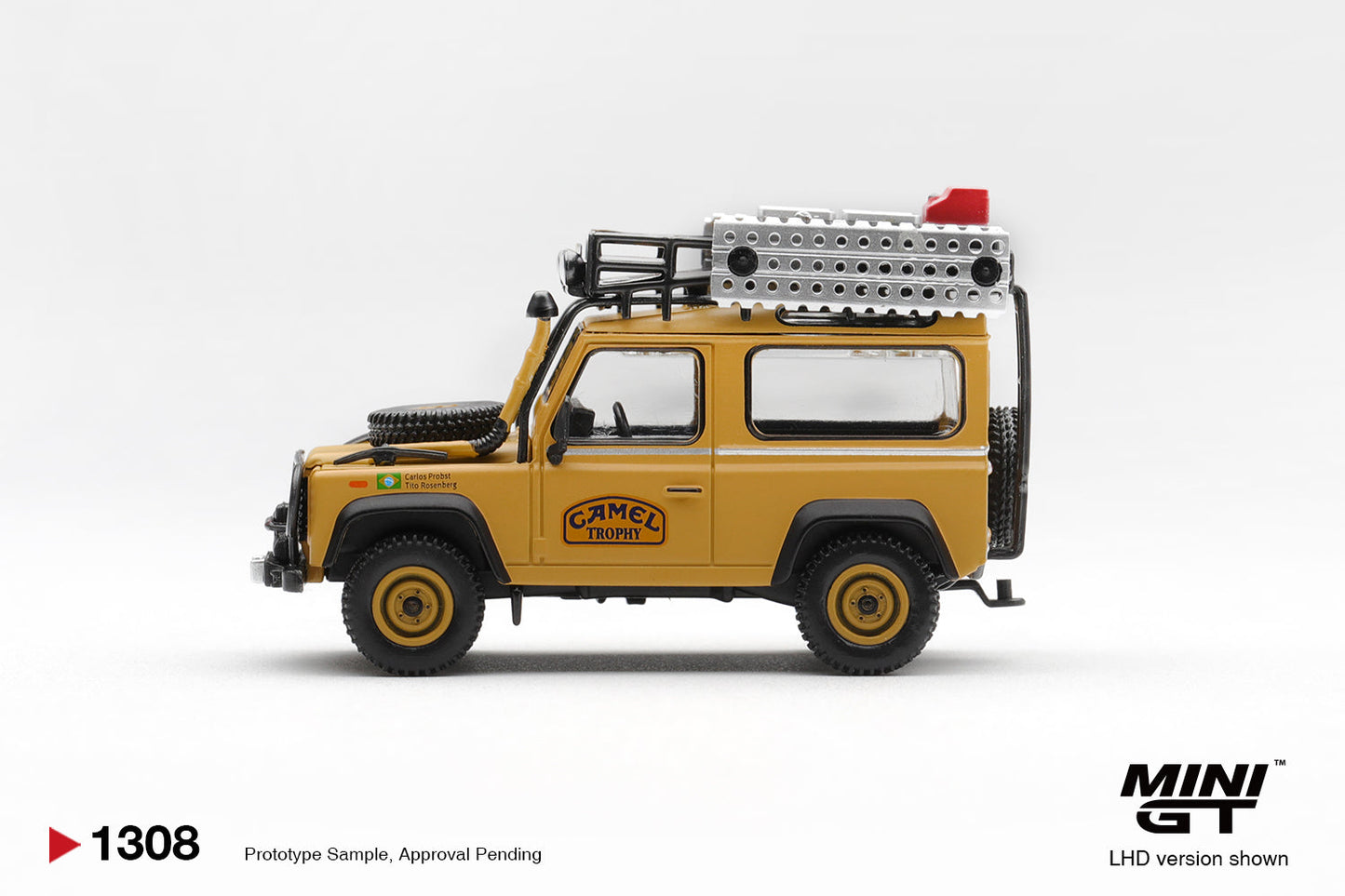 [PRE-ORDER] Mini GT - Land Rover Defender 90 Camel Trophy Borneo Team Brazil 1985 – 1/64 Scale MGT01308-L