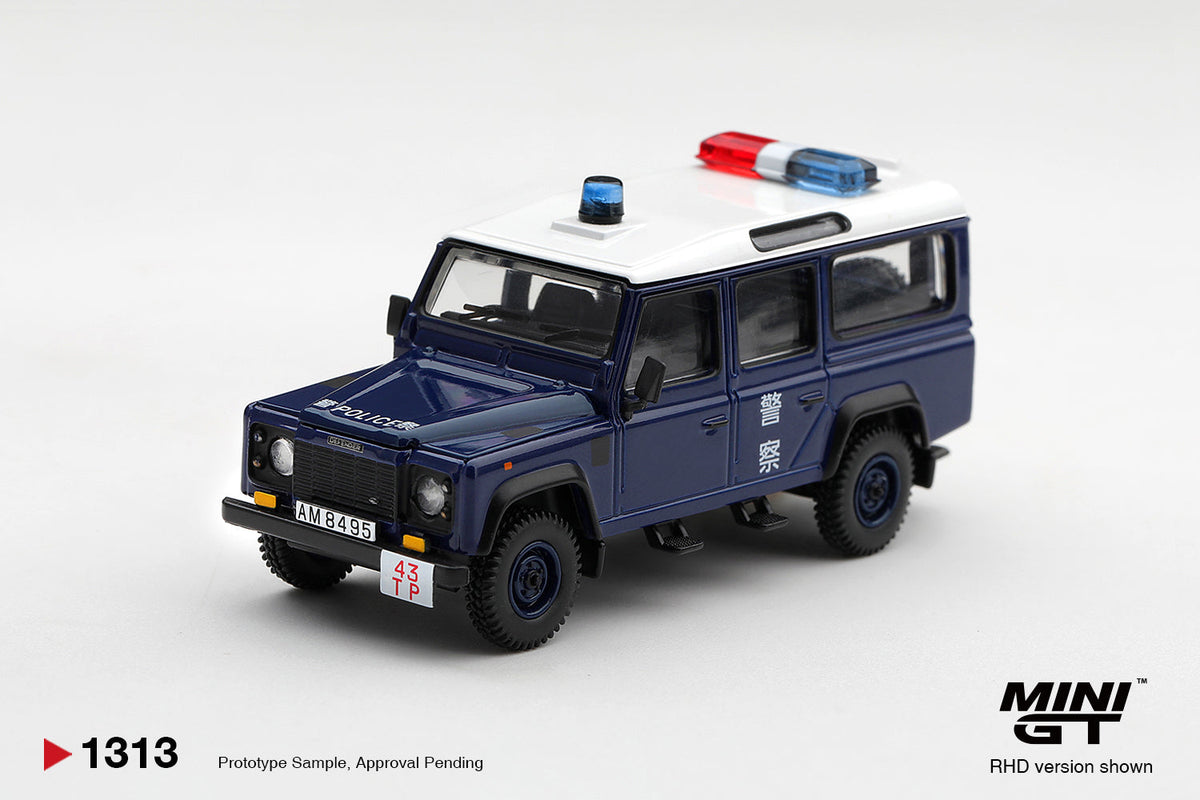 [PRE-ORDER] Mini GT - Land Rover Defender 110 Royal HK Police Tai Po District HK Exclusive - Scala 1/64 MGT01313-BL Blister Packaging