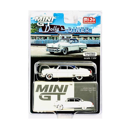 Mini GT - Lincoln Capri 1954 Arctic White / Atlantic Blue MiJo Exclusives - Scala 1/64 MGT00631-MJ