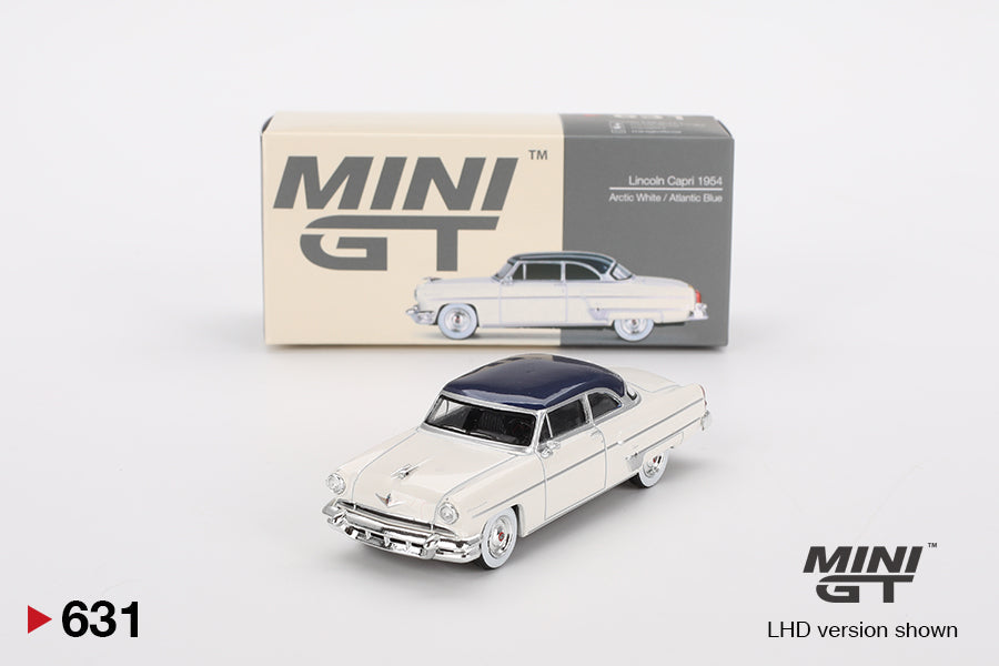 Mini GT - Lincoln Capri 1954 Arctic White / Atlantic Blue MiJo Exclusives - Scala 1/64 MGT00631-MJ