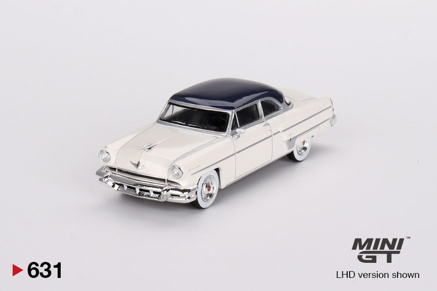 Mini GT - Lincoln Capri 1954 Arctic White / Atlantic Blue MiJo Exclusives - Scala 1/64 MGT00631-MJ