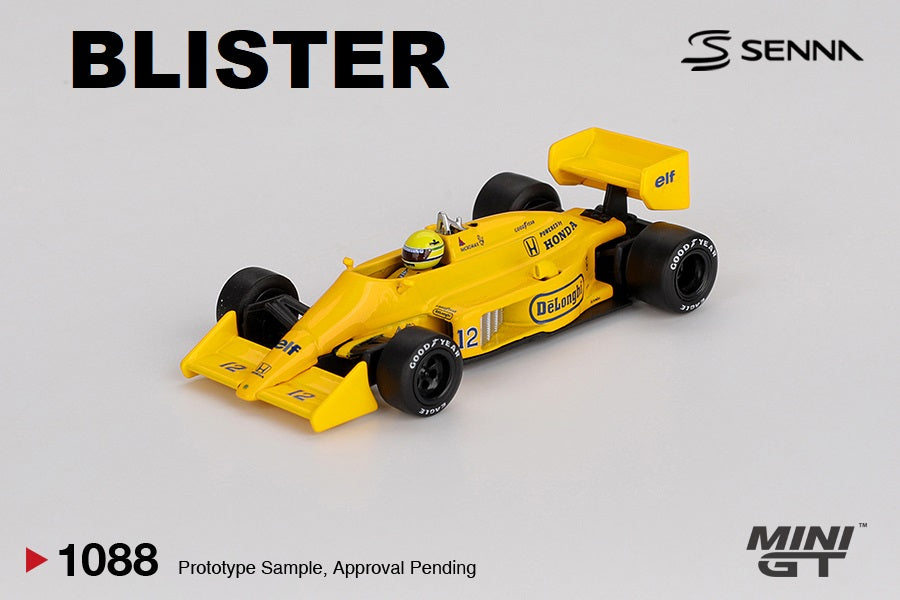 [PRE-ORDER] - Mini GT - Lotus 99T #12 Ayrton Senna 1987 Monaco Grand Prix Winner - Scale 1/64 MGT01088-BL Blister Packaging