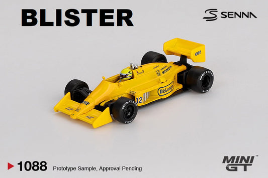 [PRE-ORDER] - Mini GT - Lotus 99T #12 Ayrton Senna 1987 Monaco Grand Prix Winner - Scale 1/64 MGT01088-BL Blister Packaging