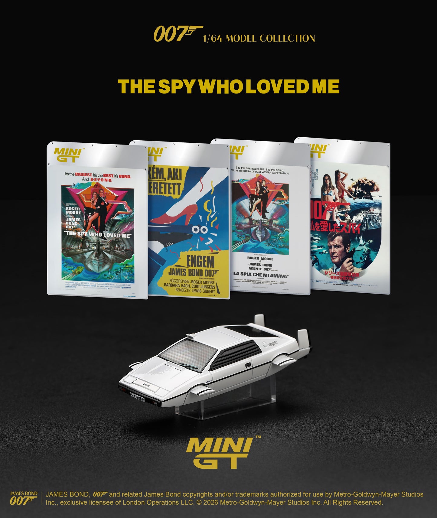 [PRE-ORDER] Mini GT - Lotus Esprit S1 Submarine The Spy Who Loved Me James Bond 007 movie 1977 - Scala 1/64 MGT00920-007J Japanese Blister