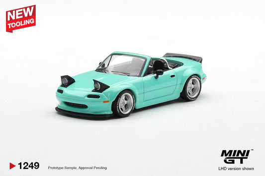 [PRE-ORDER] Mini GT - Mazda MX-5 (NA) Pandem Body Kit Mint Green 2026 – 1/64 Scale MGT01249-L