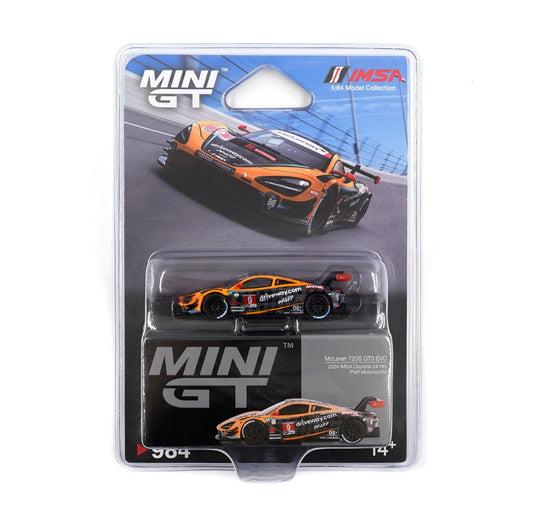 MINI GT - McLaren 720S GT3 EVO PFAFF Motorsports Daytona 24h 2024 - Échelle 1/64 MGT00984-BL Emballage blister