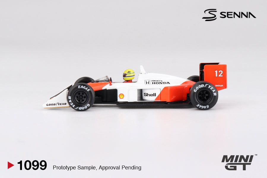 [PRE-ORDER] - Mini GT - McLaren MP4/4 #12 Ayrton Senna 1988 Japanese Grand Prix Winner - Scala 1/64 MGT01099-BL Blister Packaging