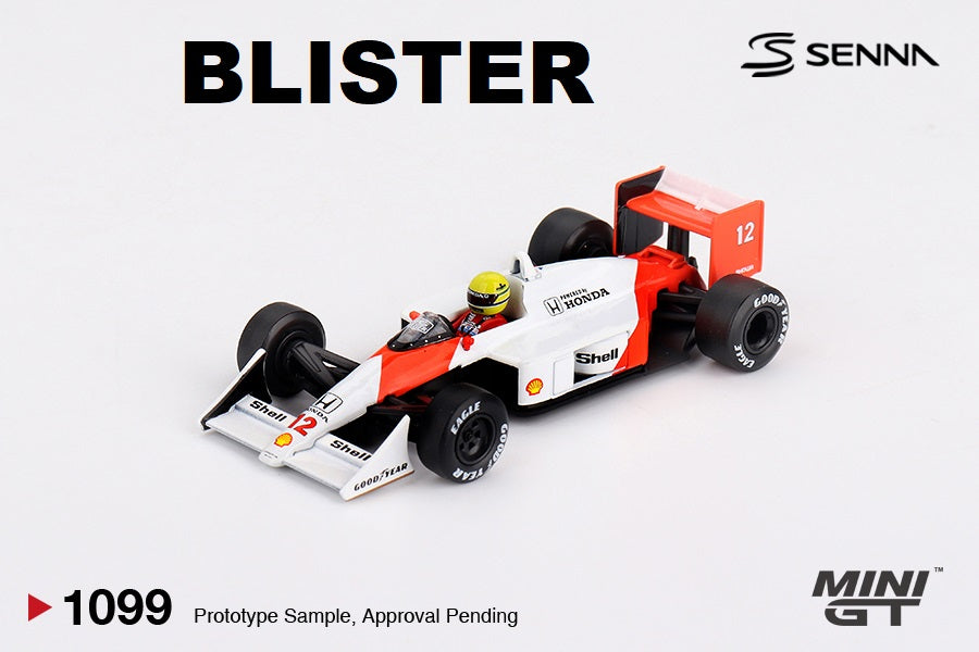 [PRE-ORDER] - Mini GT - McLaren MP4/4 #12 Ayrton Senna 1988 Japanese Grand Prix Winner - Scala 1/64 MGT01099-BL Blister Packaging