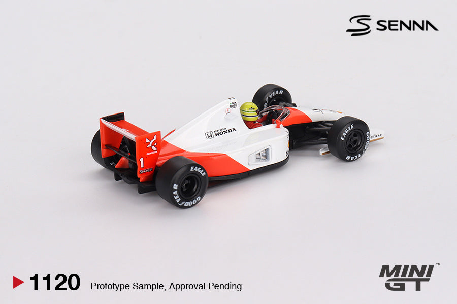 [PRE-ORDER] - Mini GT - McLaren MP4/6 #1 Ayrton Senna 1991 Japanese Grand Prix 2nd Place - Scale 1/64 MGT01120-BL Blister Packaging