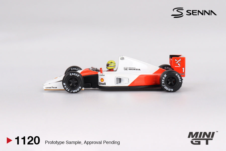 [PRE-ORDER] - Mini GT - McLaren MP4/6 #1 Ayrton Senna 1991 Japanese Grand Prix 2nd Place - Scale 1/64 MGT01120-L