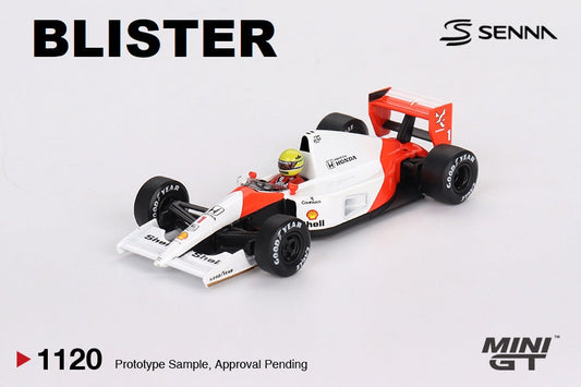 [PRE-ORDER] - Mini GT - McLaren MP4/6 #1 Ayrton Senna 1991 Japanese Grand Prix 2nd Place - Scale 1/64 MGT01120-BL Blister Packaging
