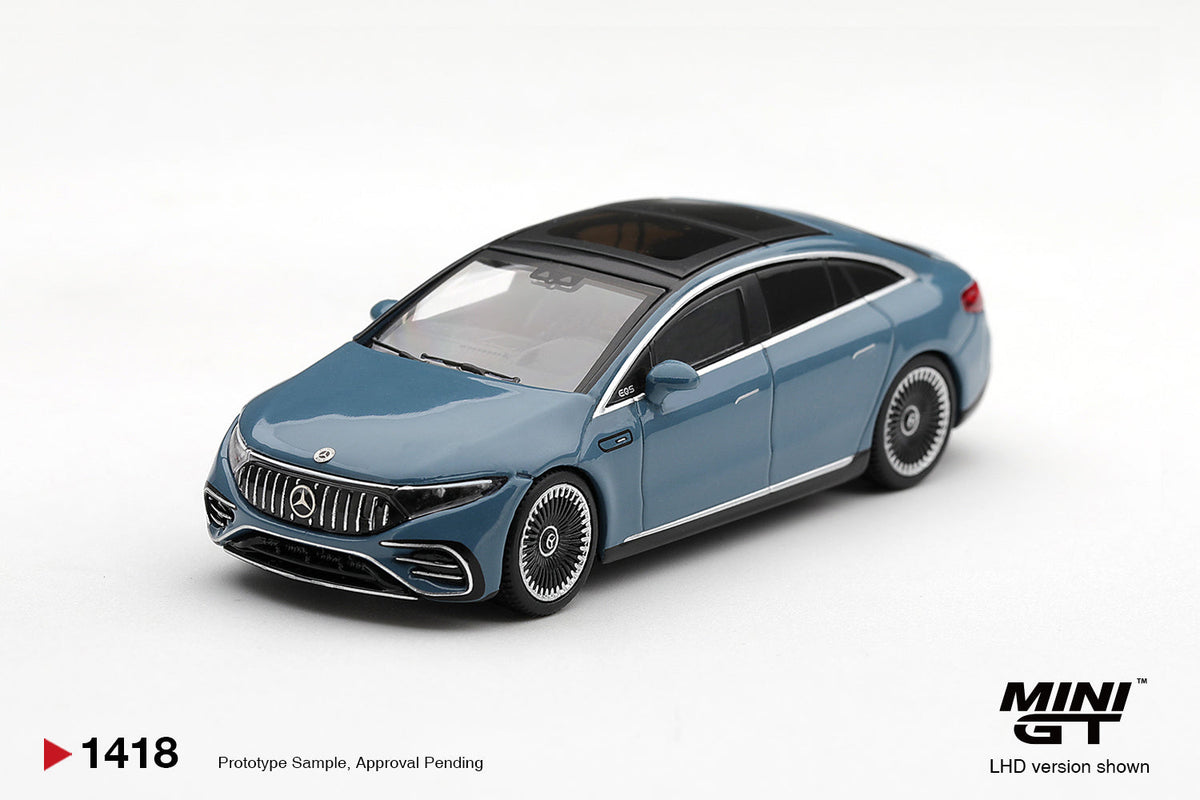 [PRE-ORDER] Mini GT - Mercedes - AMG EQS 53 Nautic Blue Metallic 2021 - 1/64 Scale MGT01418-L