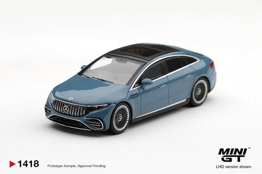 [PRE-ORDER] Mini GT - Mercedes-AMG EQS 53 Nautic Blue Metallic 2021 - Scala 1/64 MGT01418-L