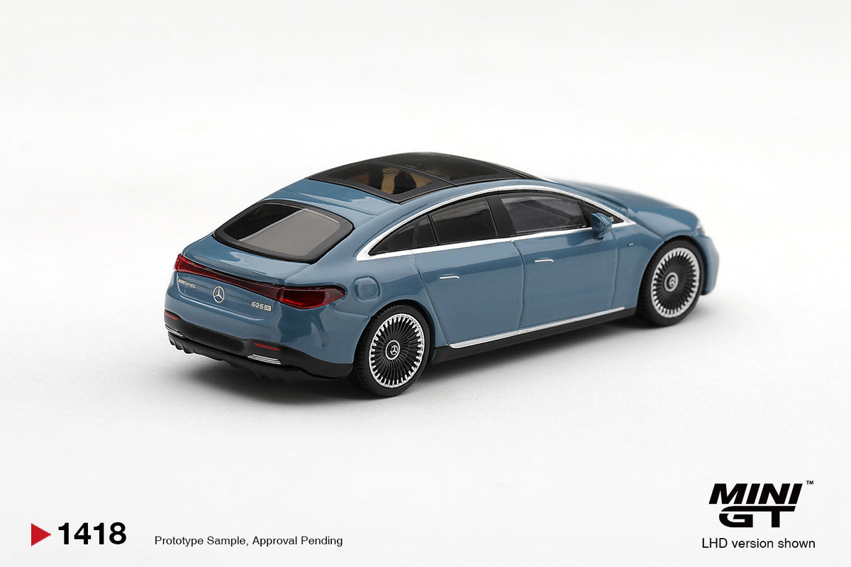 [PRE-ORDER] Mini GT - Mercedes - AMG EQS 53 Nautic Blue Metallic 2021 - 1/64 Scale MGT01418-L