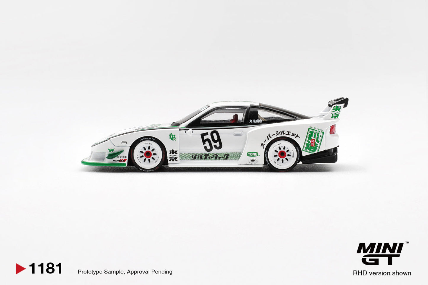 [PRÉCOMMANDE] - Mini GT - Nissan 180SX LB-Super Silhouette Blanche 2026 - Échelle 1/64 MGT01181-R