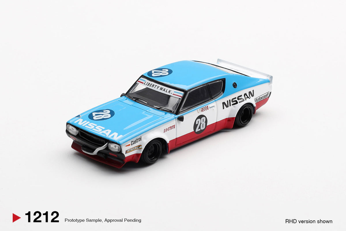 Mini GT - Nissan GT-R (KPGC110) Skyline Kenmeri Liberty Walk Nissan Racing 75 concept 2024 - Scala 1/64 MGT01212-BL Blister Packaging