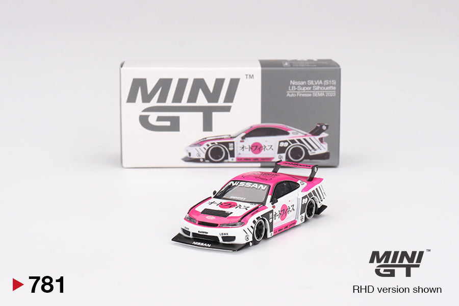 Mini GT - Nissan LB-Super Silhouette S15 SILVIA Auto Finesse SEMA 2023 - Scale 1/64 MGT00781-R