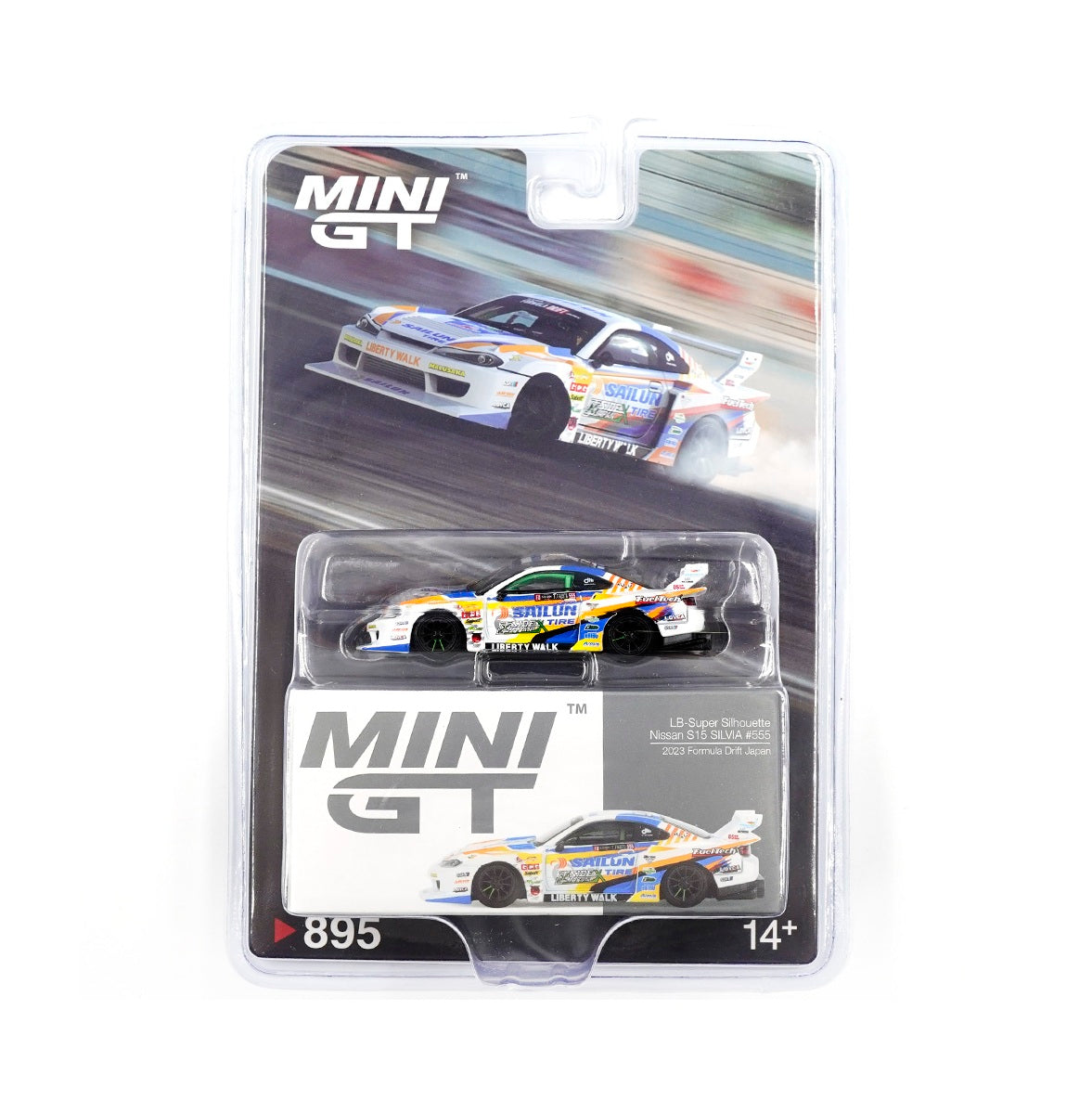 Mini GT - Nissan LB-Super Silhouette S15 SILVIA #555 2023 Formula Drift Japan - Scale 1/64 MGT00895-BL