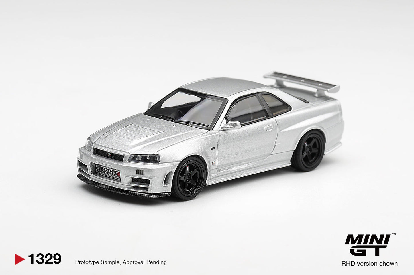 [PRE-ORDER] Mini GT - Nissan NISMO R34GT-R Z-tune Z-Tune Silver 1999 - 1/64 Scale MGT01329-R