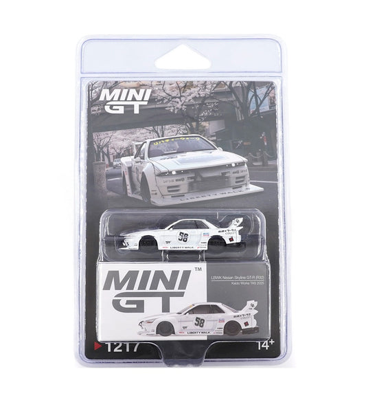 Mini GT - Nissan Skyline GT-R (R32) Kaido Works TAS 2025 - Scala 1/64 MGT01217-BL Blister Packaging