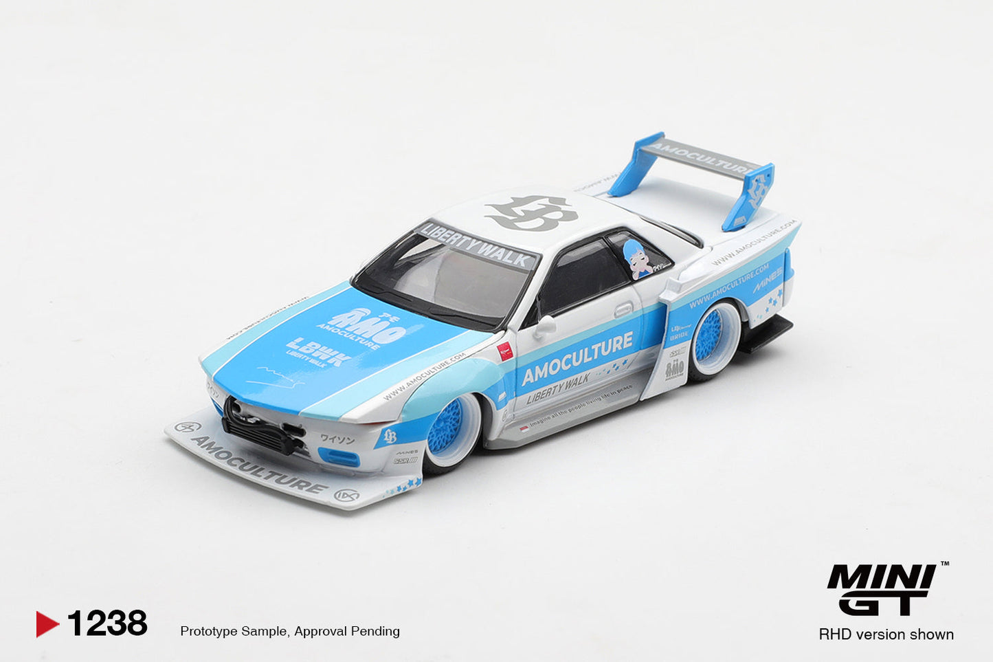 Mini GT - Nissan Skyline GT-R (R32) LBWK Kaido Fonctionne AMOCULTURE 2026 - Échelle 1/64 MGT01238-R
