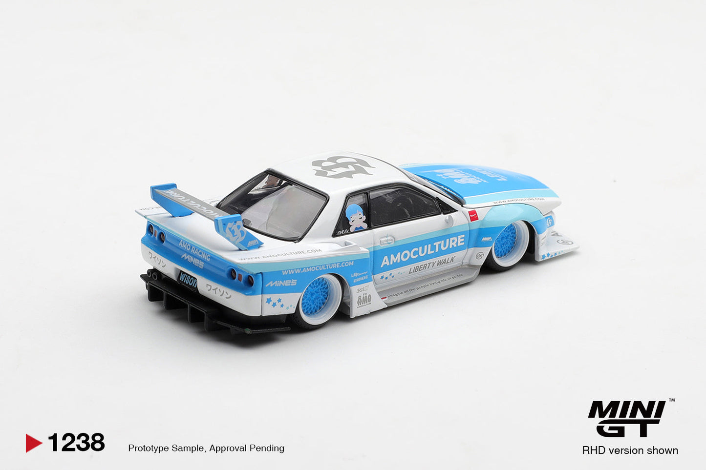 Mini GT - Nissan Skyline GT-R (R32) LBWK Kaido Fonctionne AMOCULTURE 2026 - Échelle 1/64 MGT01238-R
