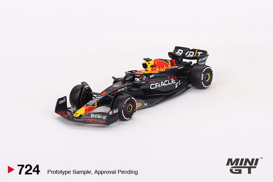 Mini GT - Oracle Red Bull Racing RB19 #1 Max Verstappen 2023 F1 2023 Bahrain GP Winner - 1/64 Scale MGT00724-L